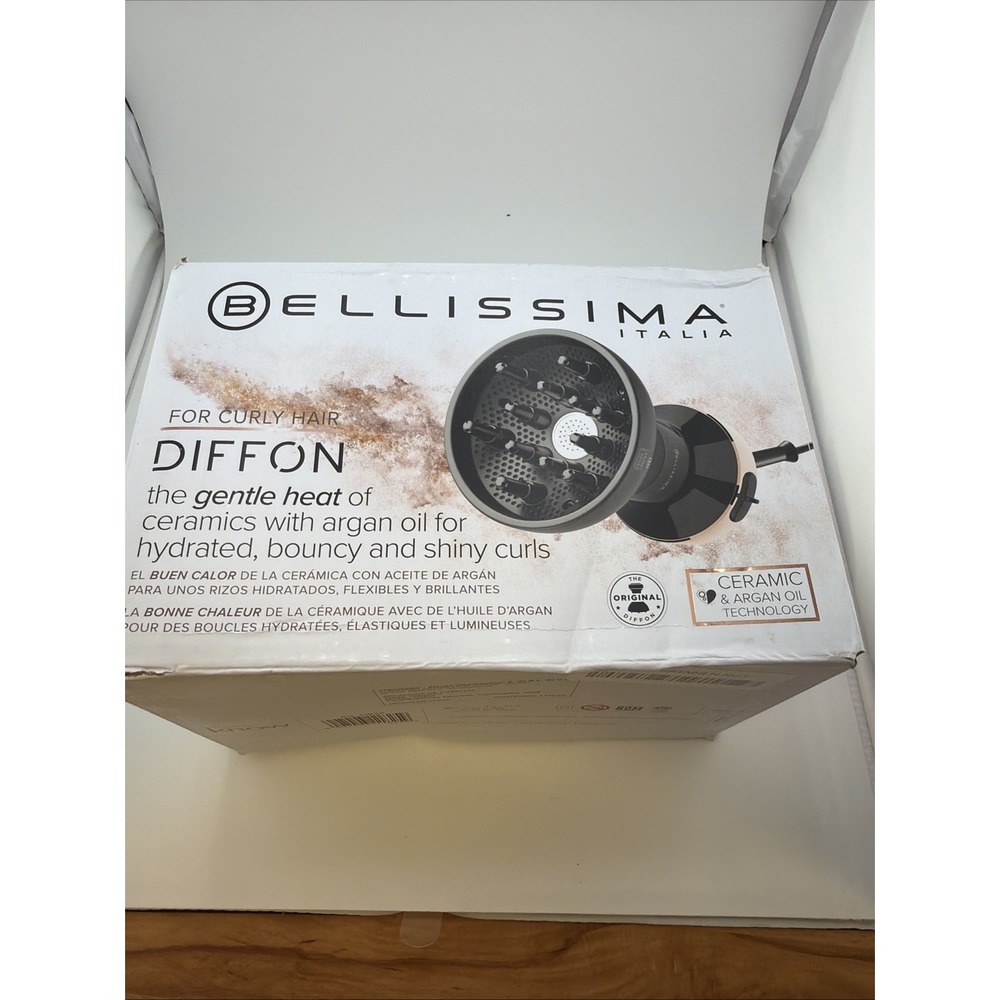 Bellissima Diffon Ceramic Diffuser for Curly Hair - Black